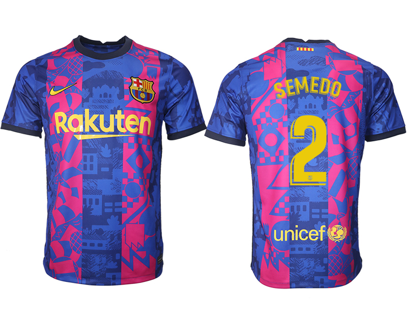 Men 2021-2022 Club Barcelona blue training suit aaa version #2 Soccer Jersey